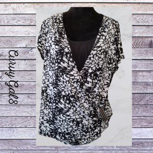 🔥 Sale 3 for 20🔥  Elementz Short Sleeve Stretch Blouse top 1x y2k